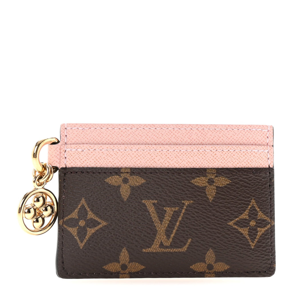 Monogram LV Charms  Holder Rose Ballerine