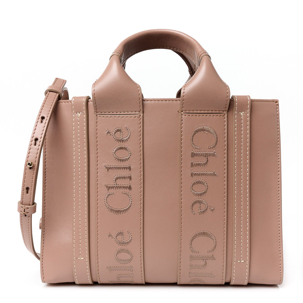 Calfskin Small Woody Tote Anemone Pink