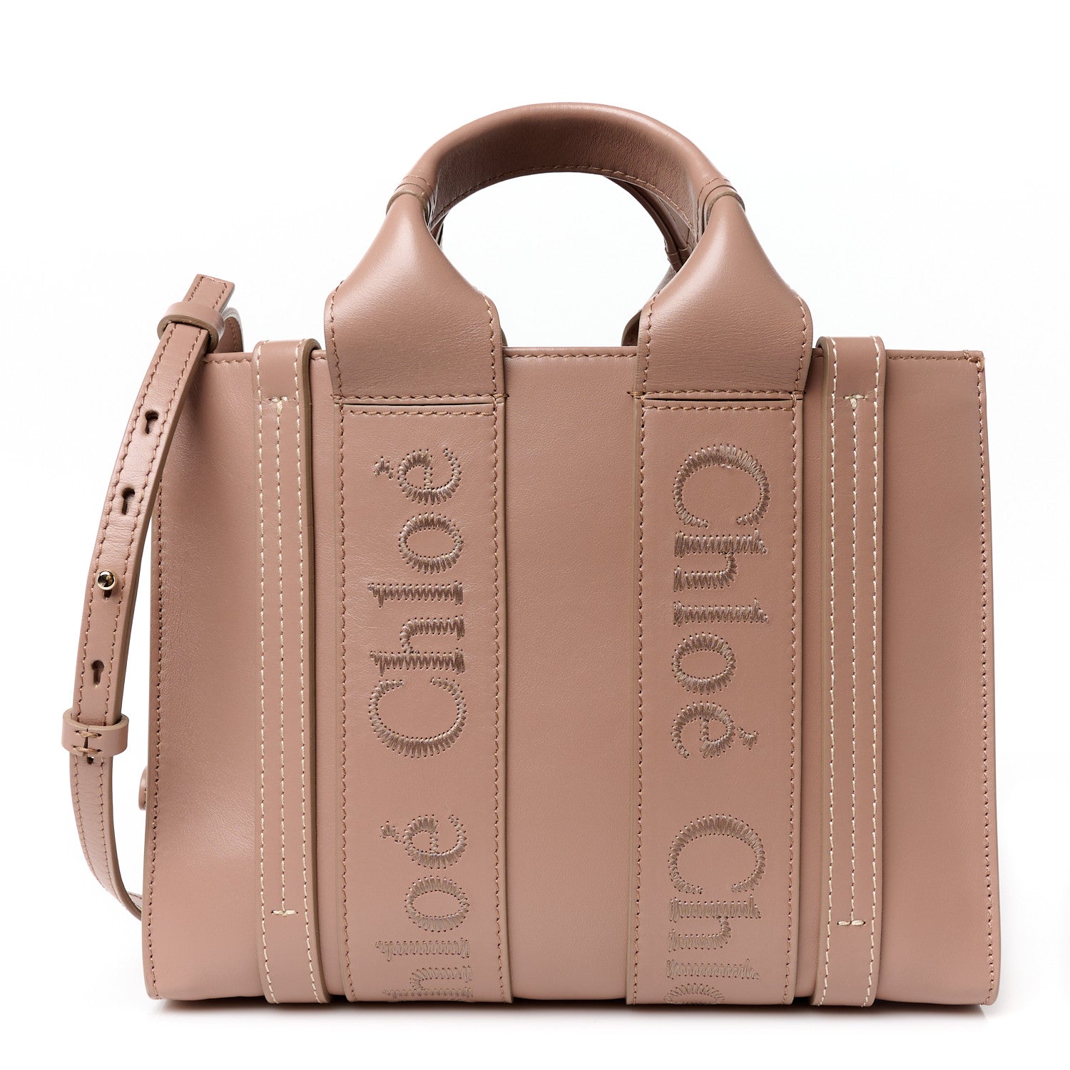 Calfskin Small Woody Tote Anemone Pink