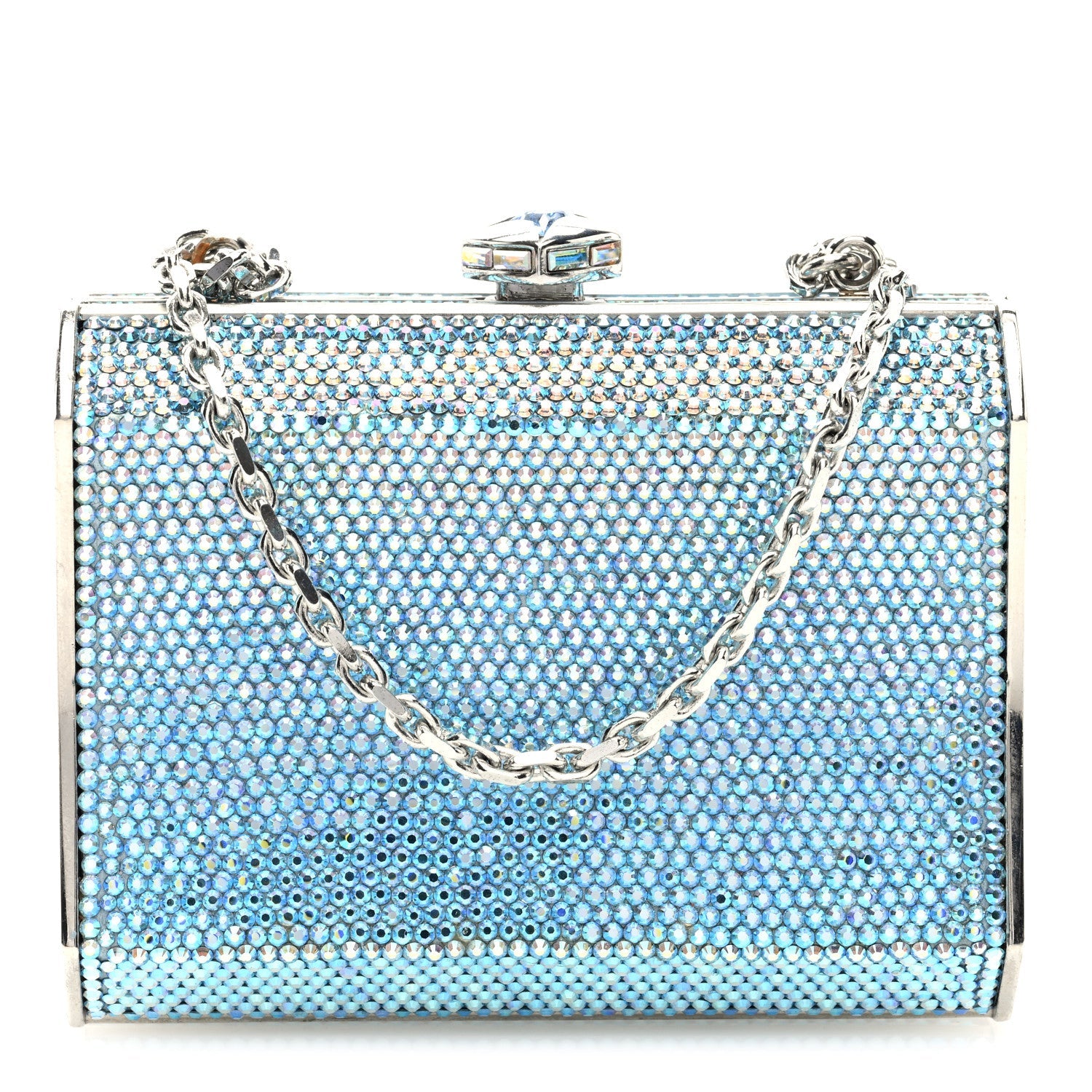 Swarovski Crystal Minaudiere Clutch Blue