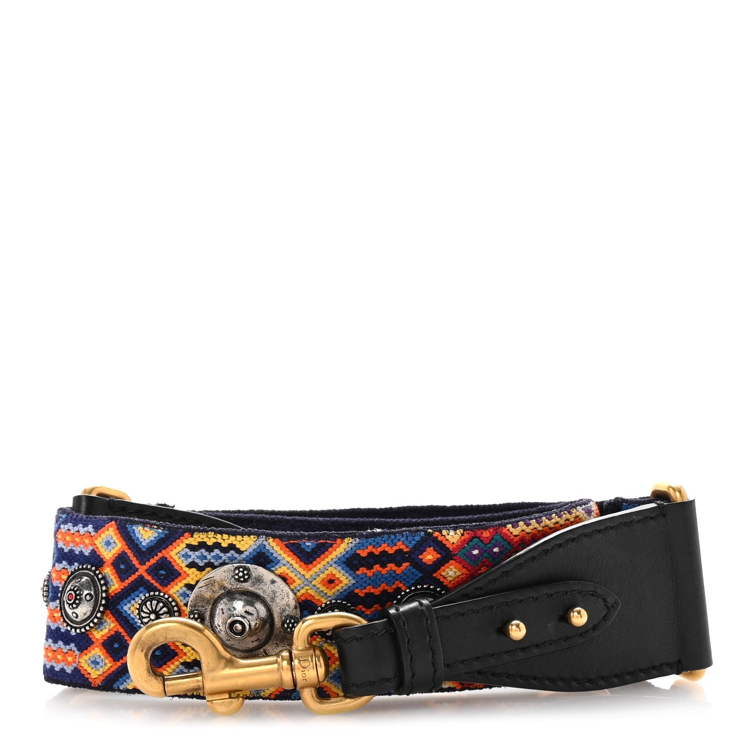 Canvas Embroidered Studded Mexico Shoulder Strap Multicolor