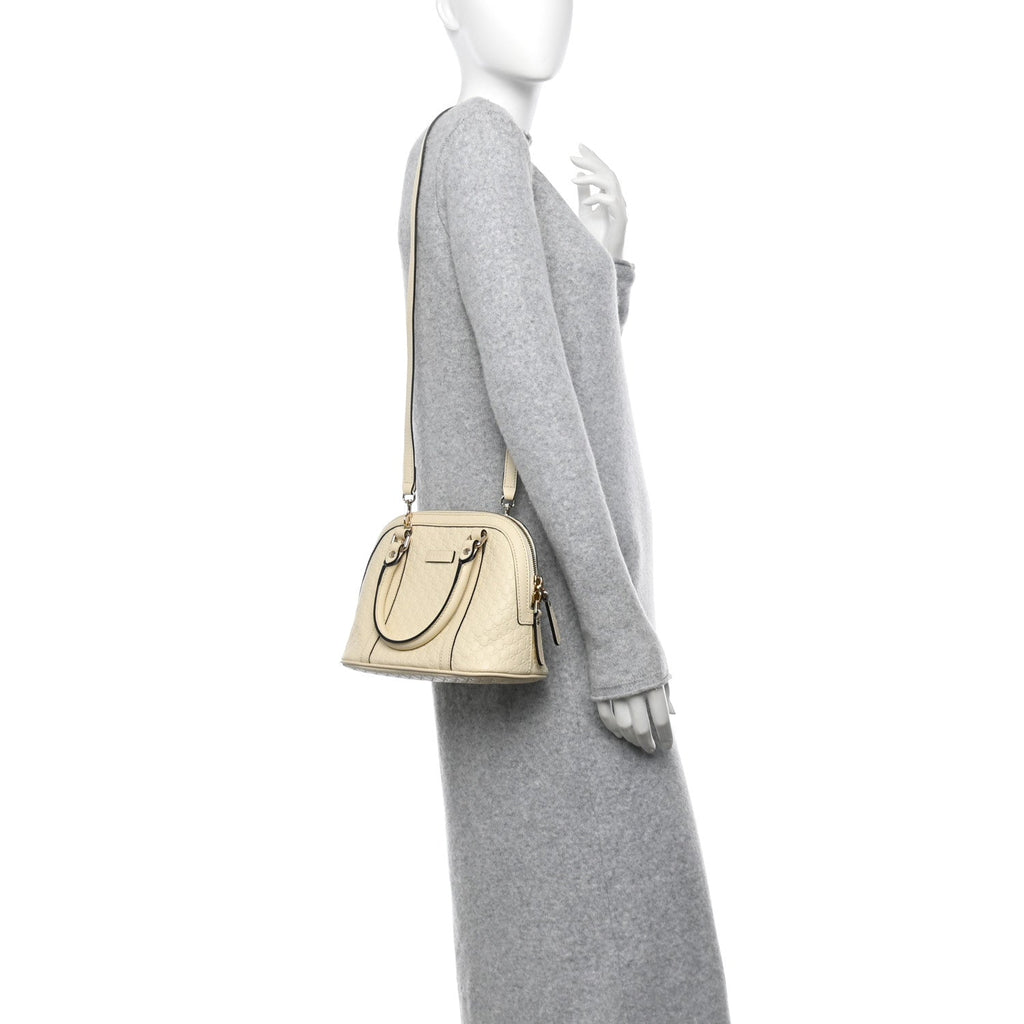 Soft Microguccissima Mini Dome Bag Ivoire
