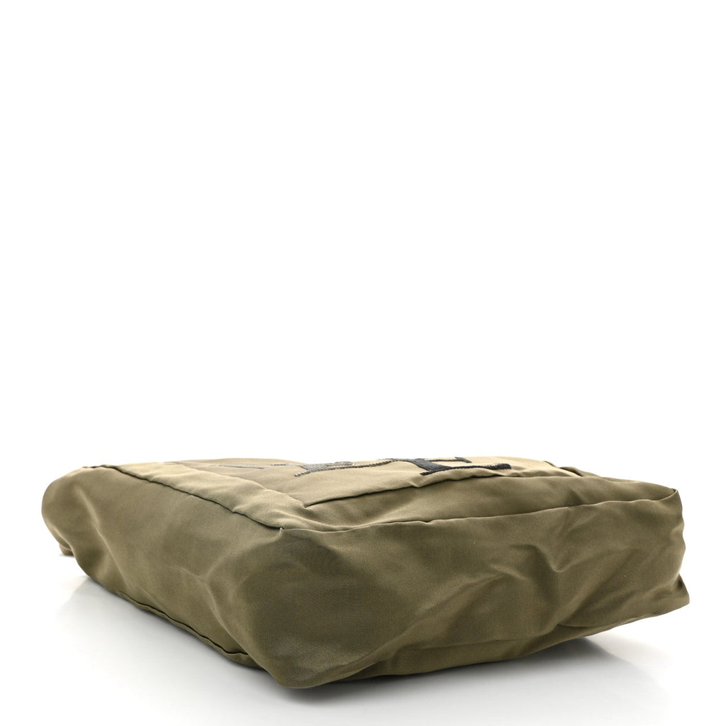 Satin Sequin Thats Love Tote Kaki