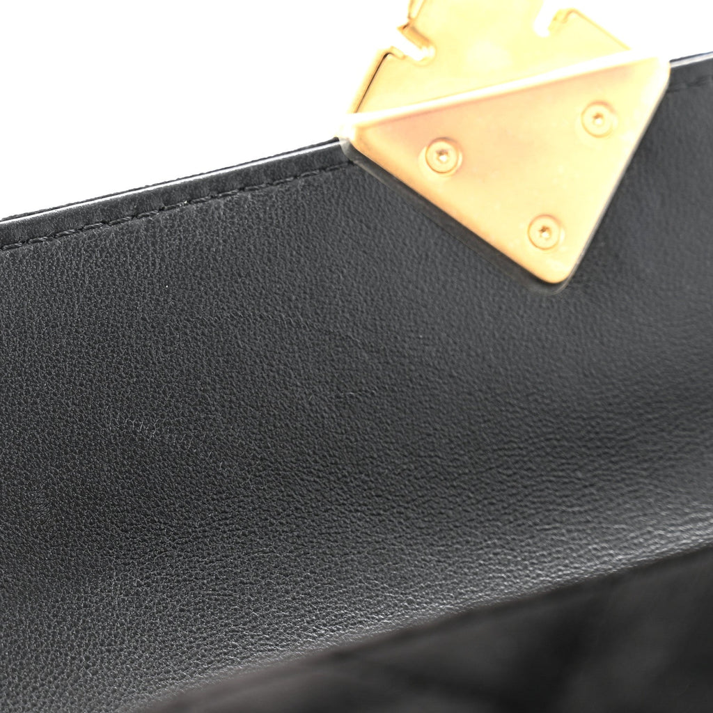 Velvet Strass Diamond Lock Flap Black