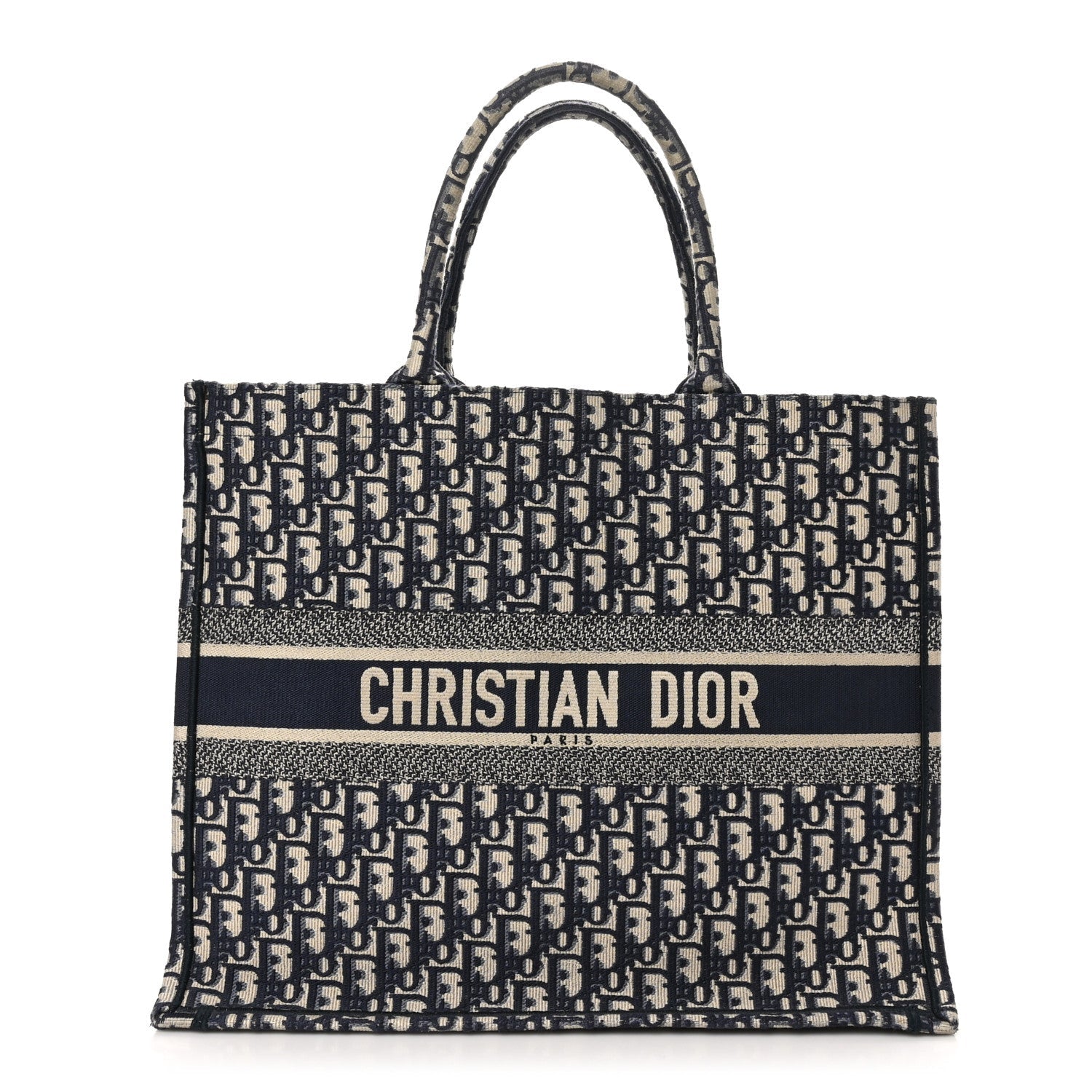 Oblique Large Book Tote Blue Multicolor