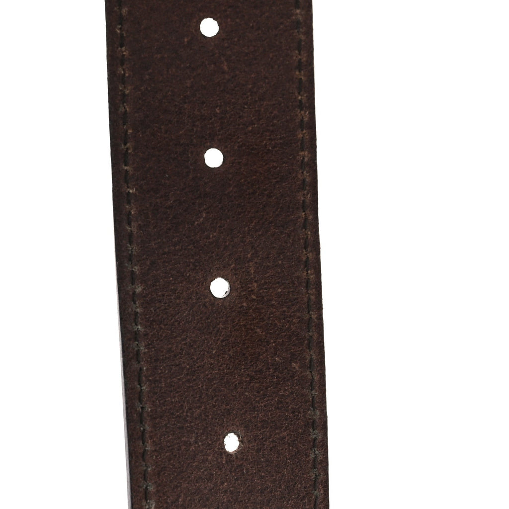 Calfskin Interlocking G Belt 85 34 Dark Brown