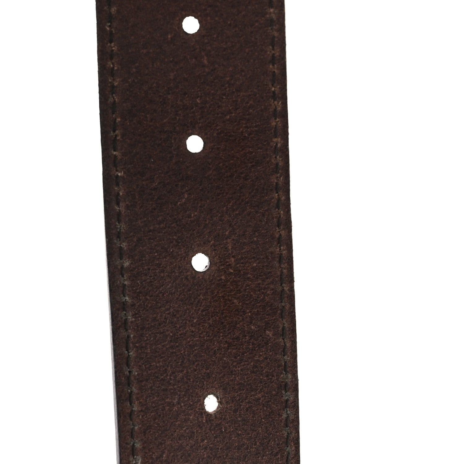 Calfskin Interlocking G Belt 85 34 Dark Brown