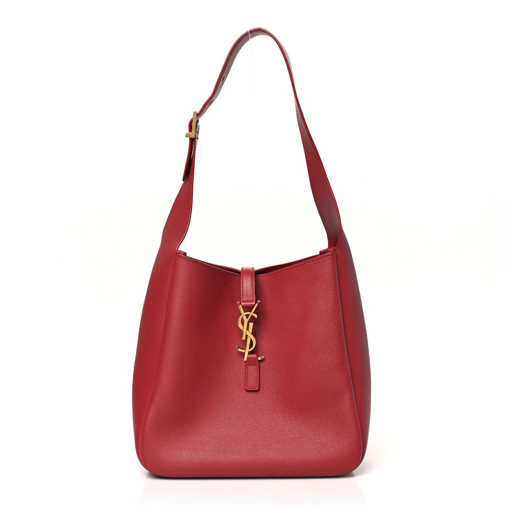 Grained Calfskin Small Le 5 A 7 Soft Hobo Rouge Legion