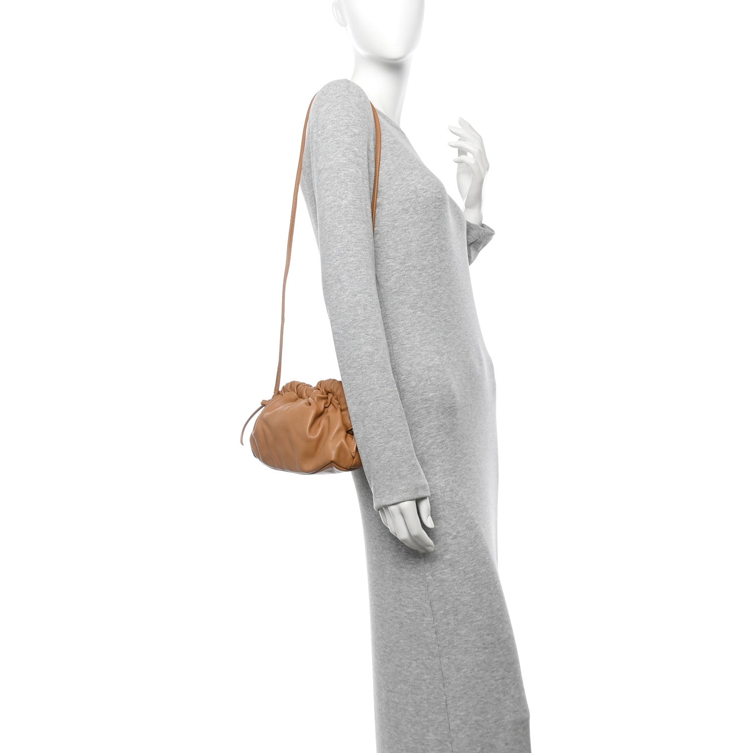Lambskin Cloud Mini Clutch Caramel