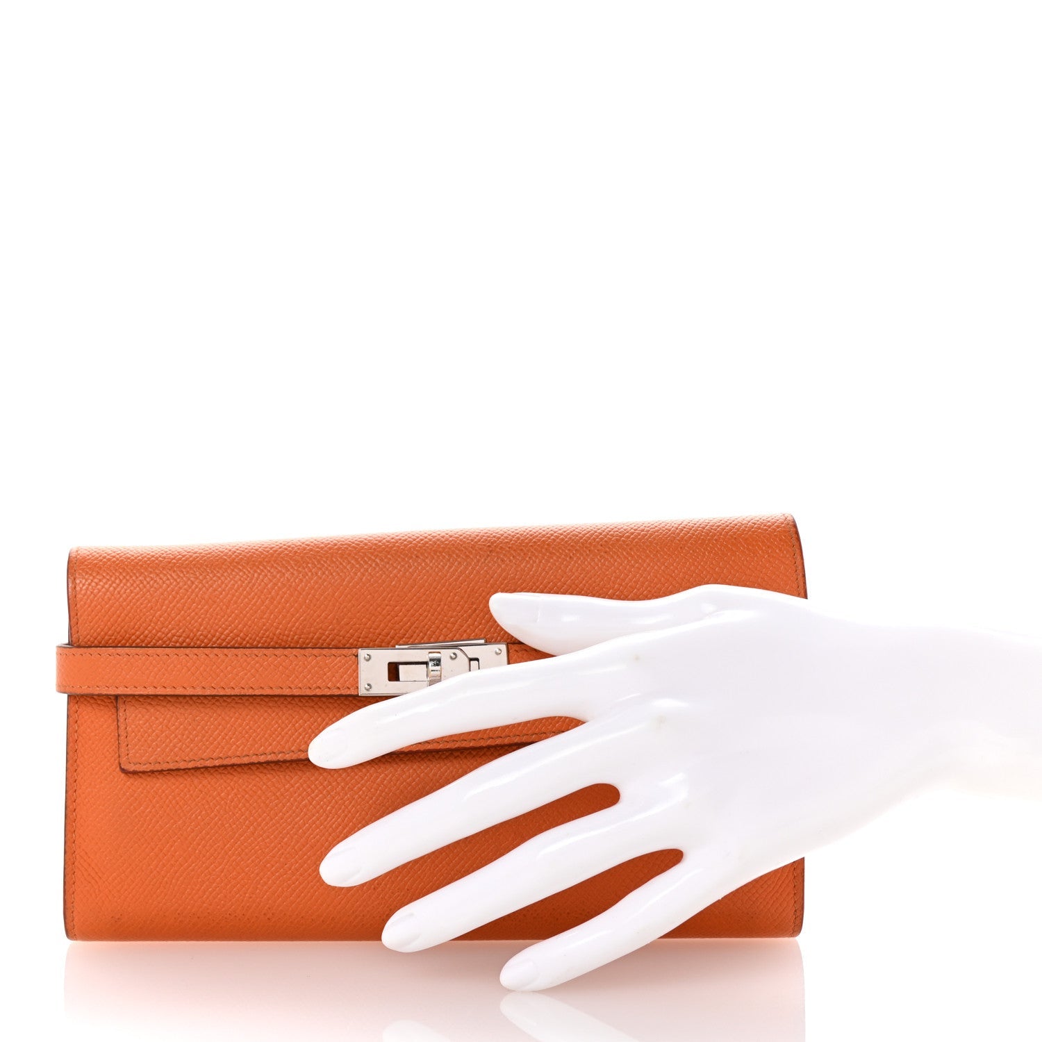 Epsom Kelly Longue Wallet Orange