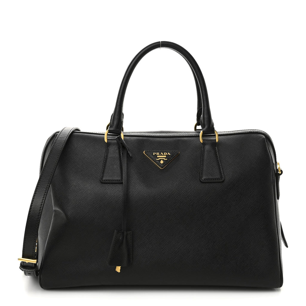 Saffiano Lux Bowler Black