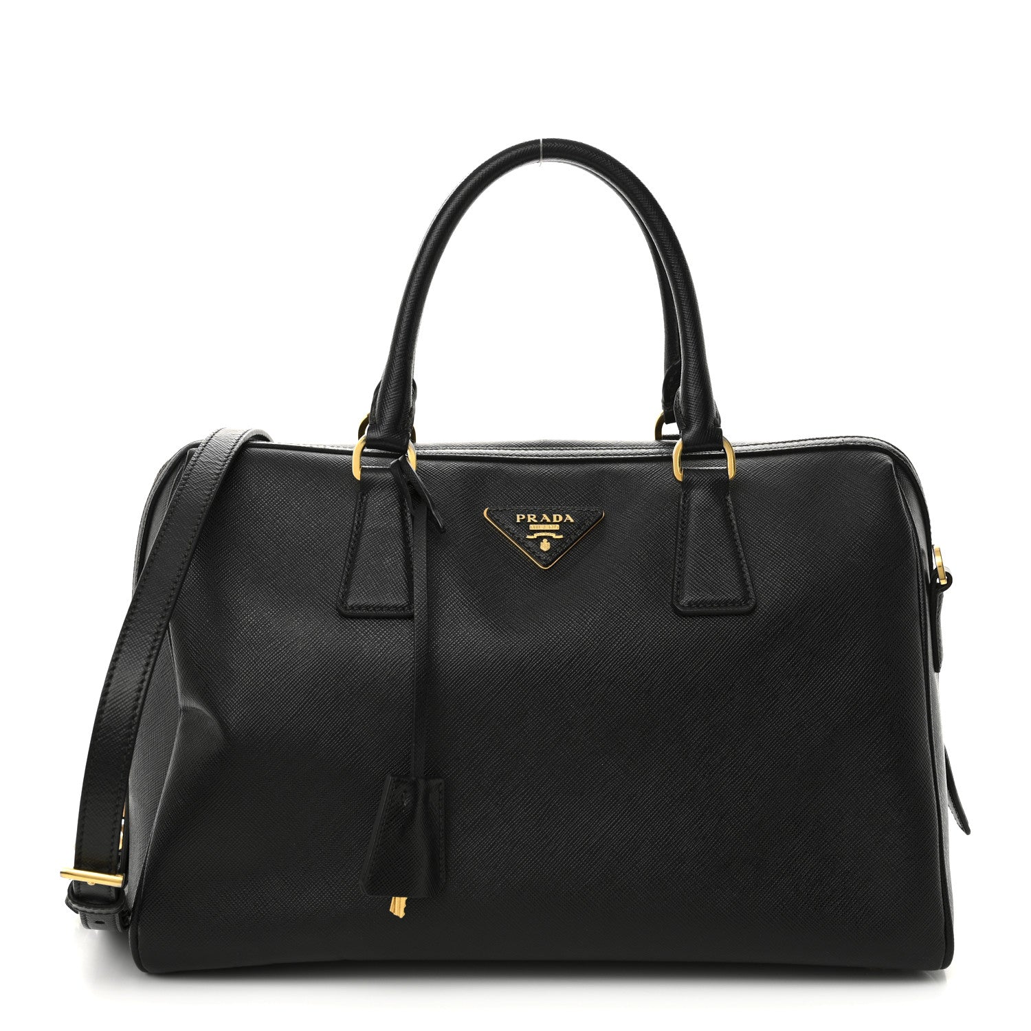 Saffiano Lux Bowler Black