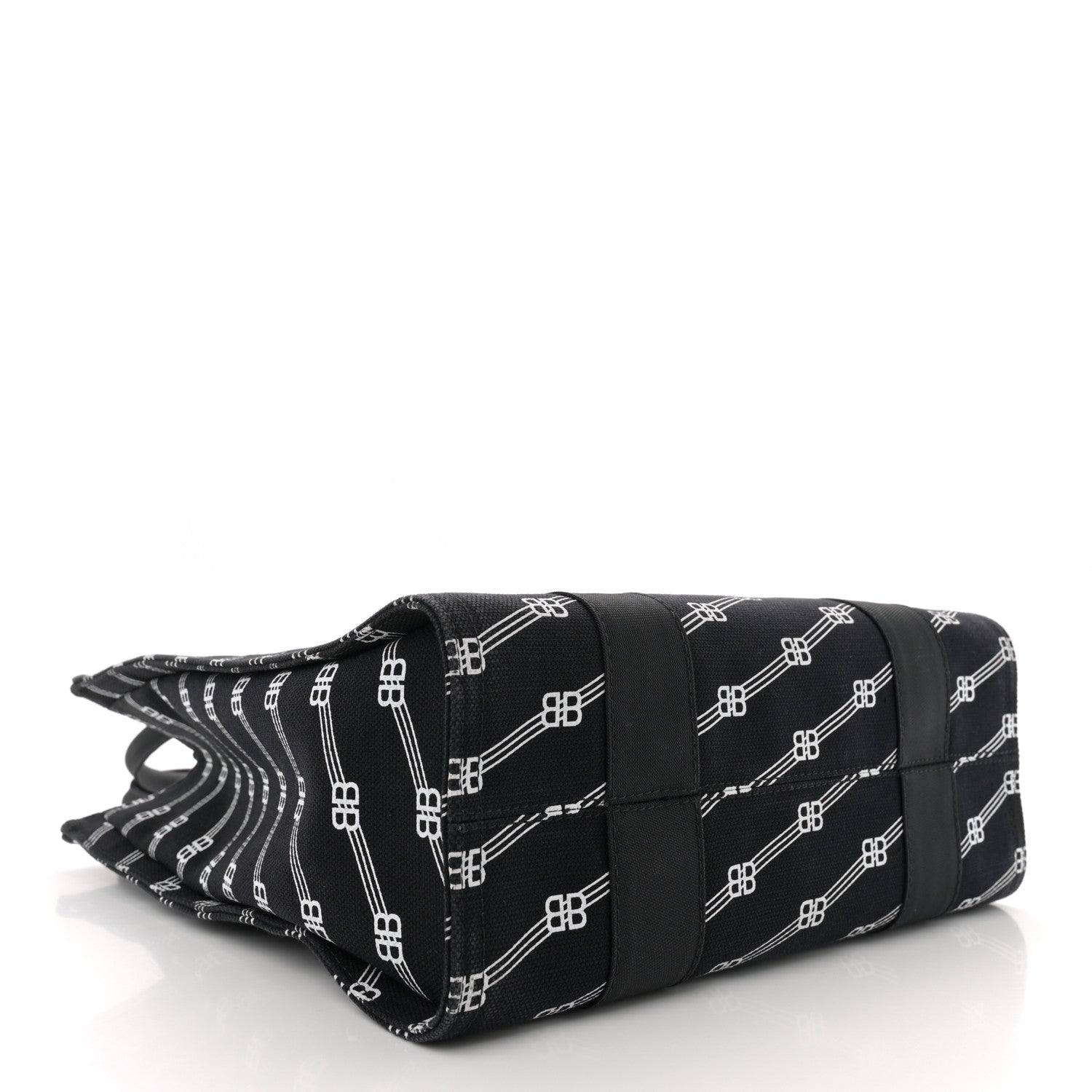 Canvas BB Monogram Sharp Tote Black