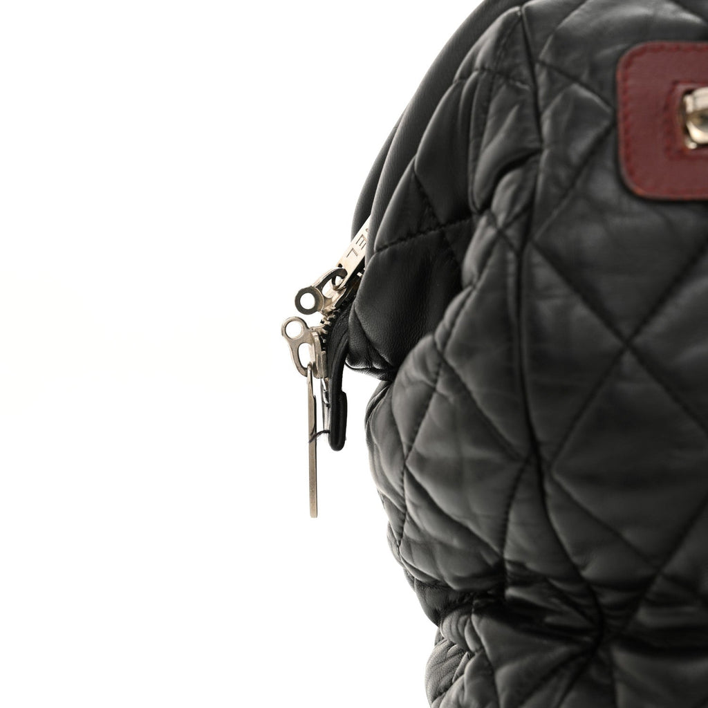 Lambskin Coco Cocoon Bowler Black