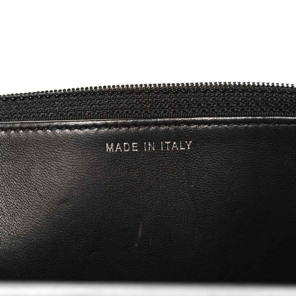 Lambskin Chevron Quilted Wallet On Chain WOC So Black