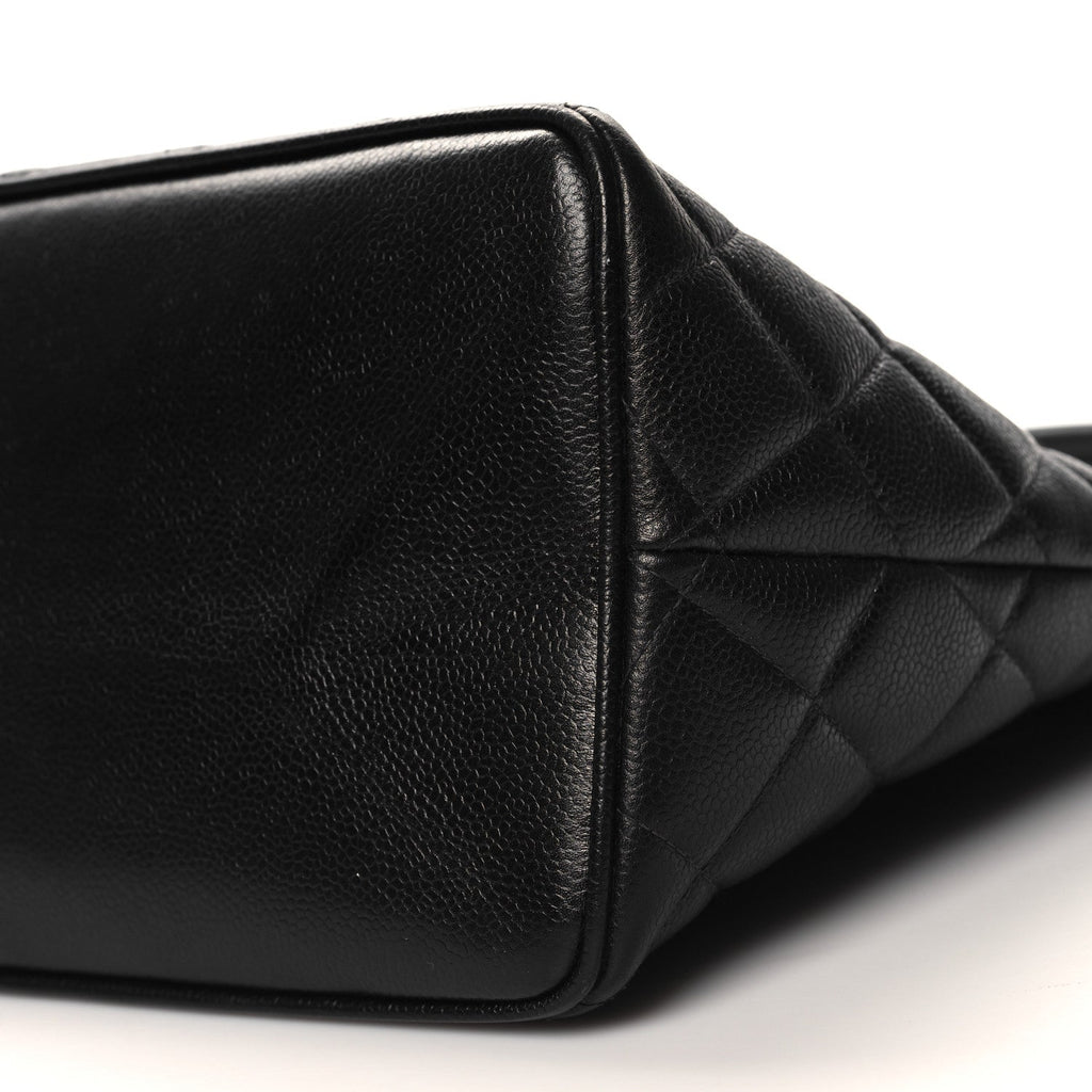 Caviar Quilted Medallion Tote Black