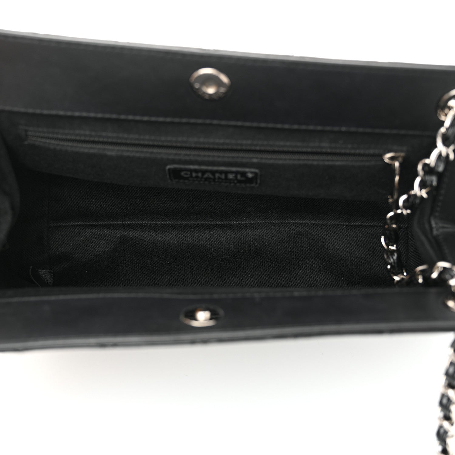 Patent Quilted Timeless CC Shopping Tote Black