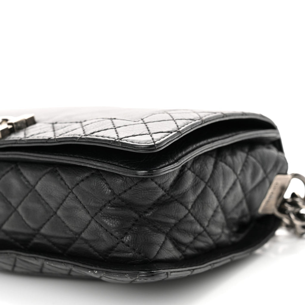 Calfskin New Medium Boy Reverso Flap Black