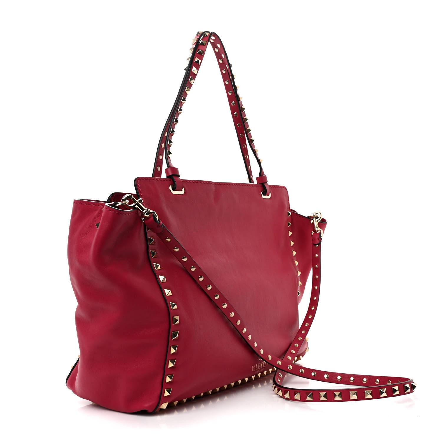 Vitello Medium Rockstud Tote Cyclamin