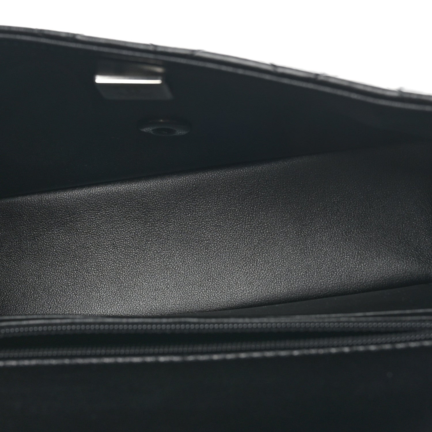 Lambskin Quilted Mini Top Handle Rectangular Flap So Black