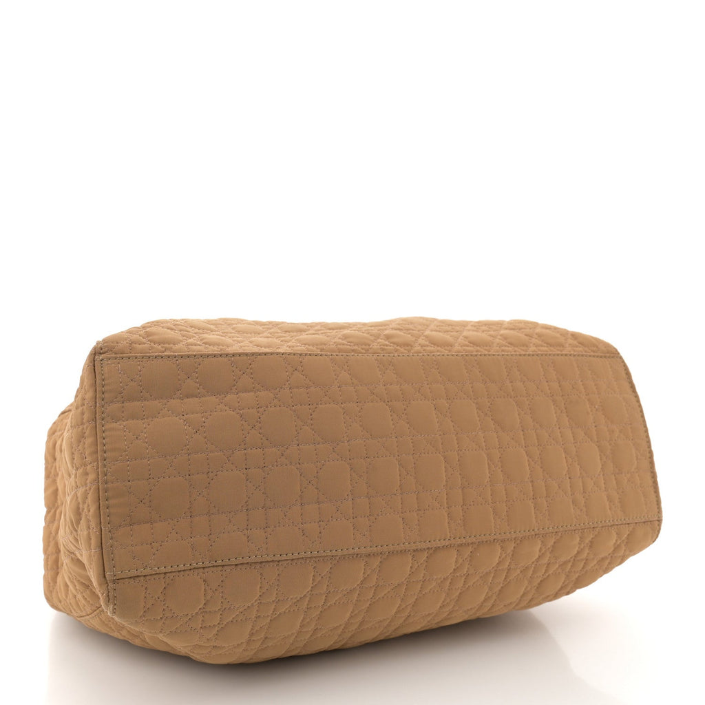 Nylon Cannage Large Lady Dior Tan
