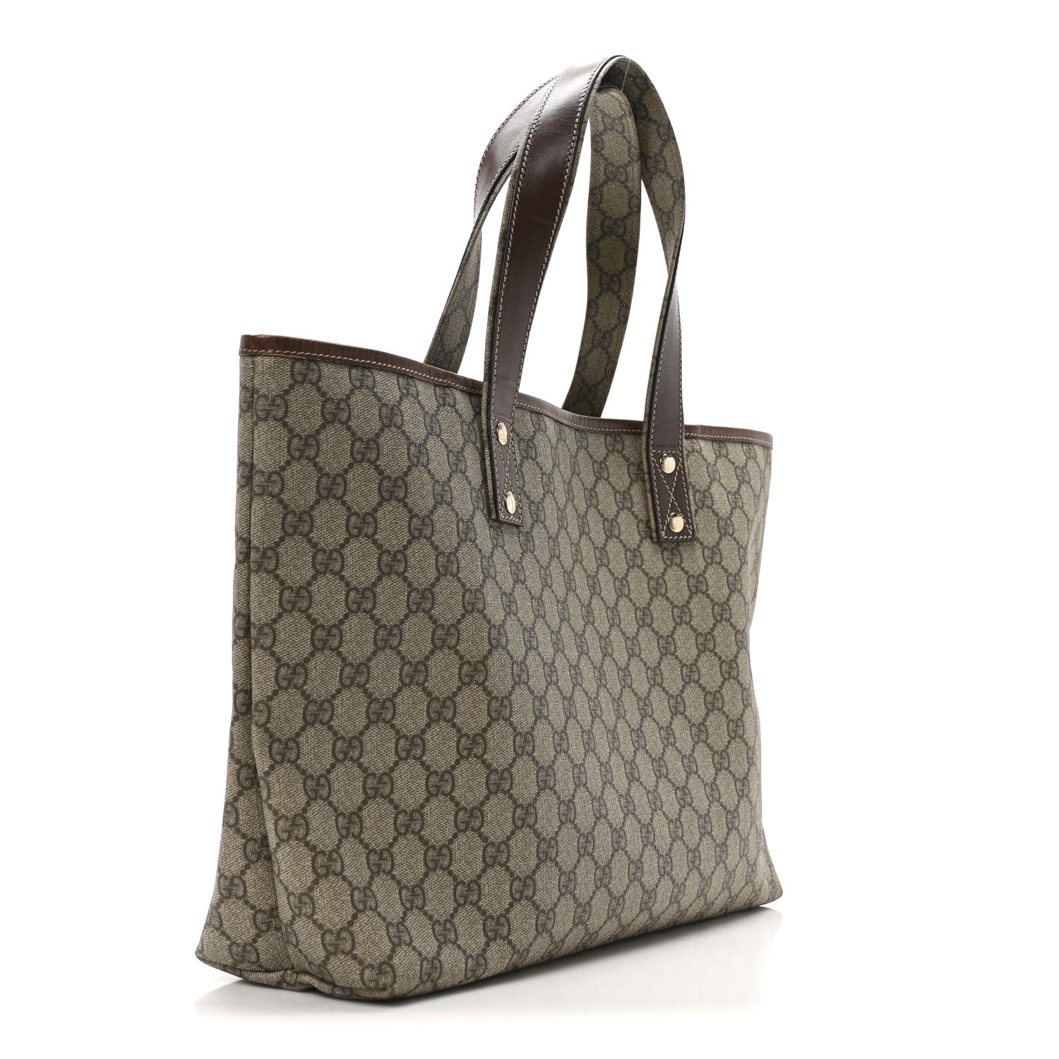 GG Plus Monogram Medium Signature Web Loop Tote Light Brown