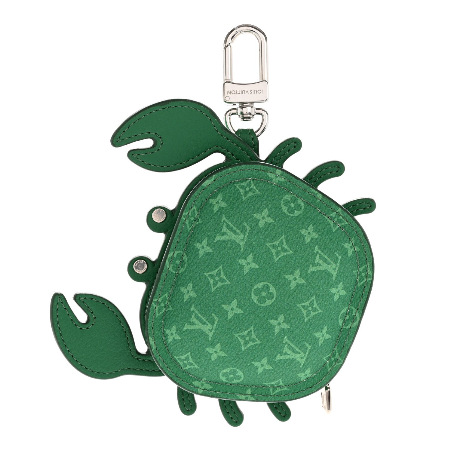 Monogram Crab Bag Charm Green