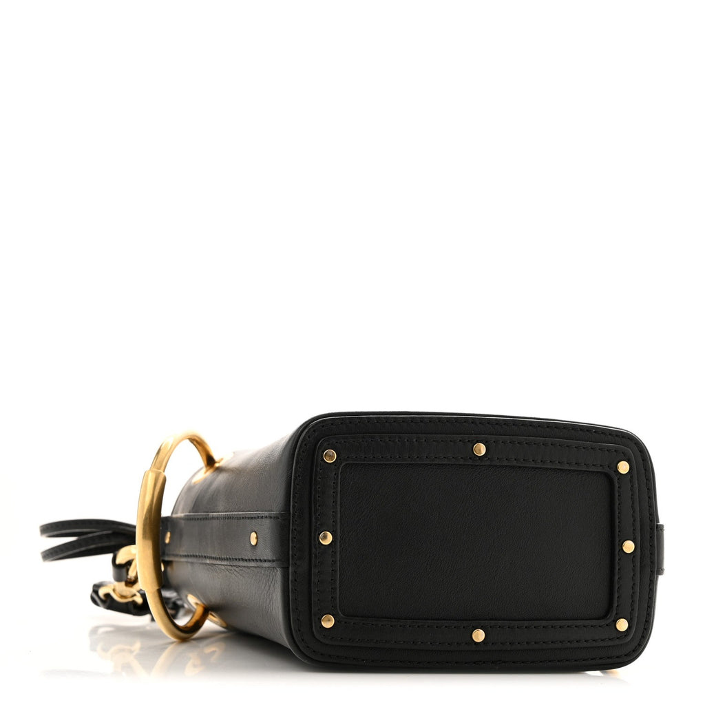 Smooth Calfskin Small Roy Bucket Bag Black