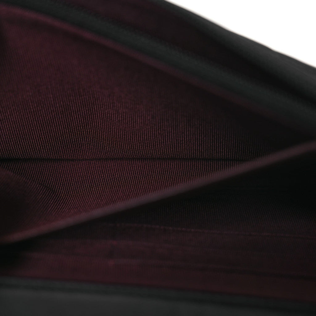 Lambskin Quilted Wallet On Chain WOC Black
