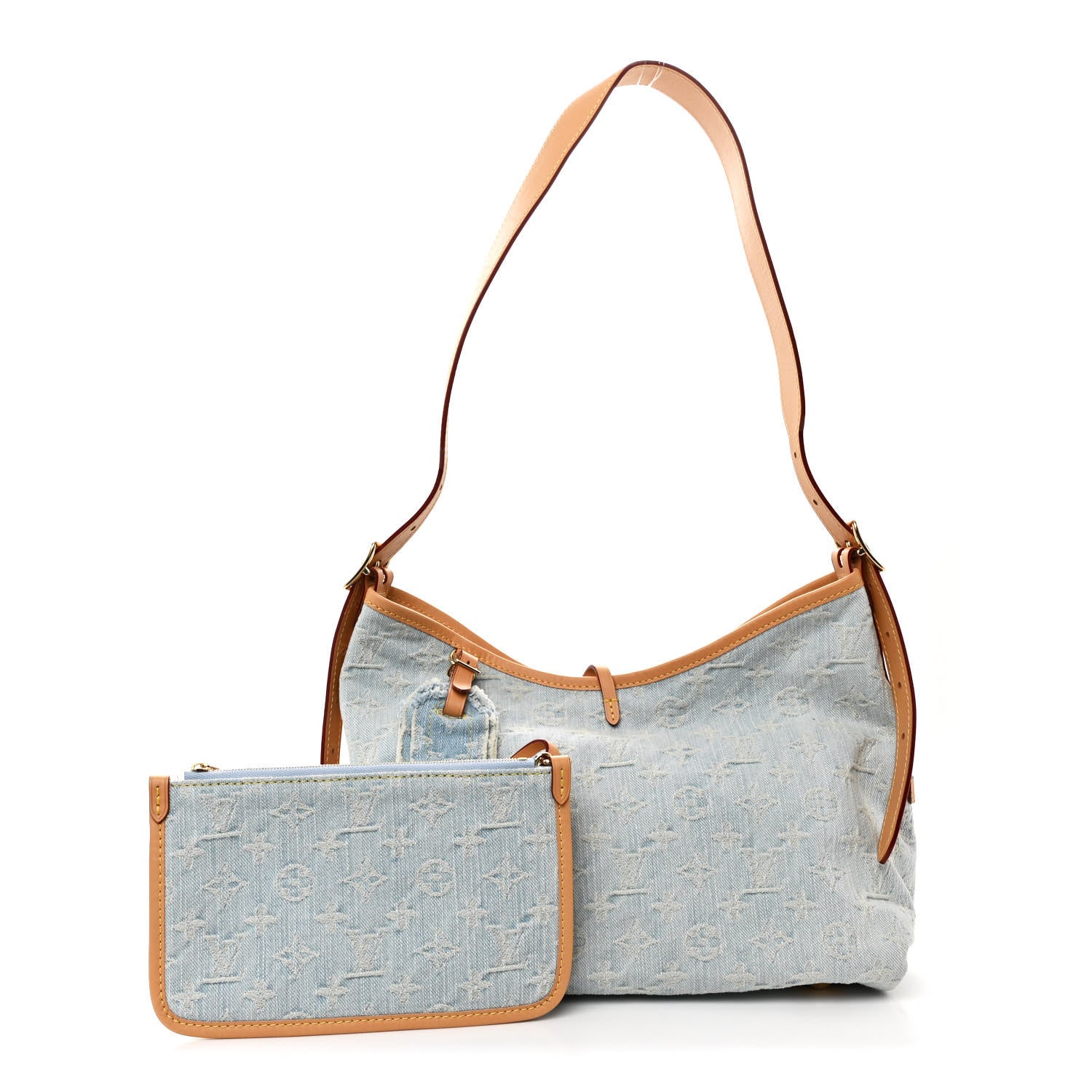 Monogram Denim CarryAll PM Sky Blue