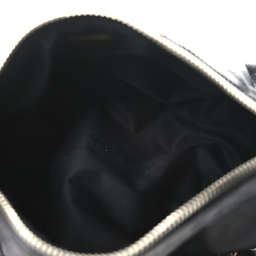 Lambskin Quilted  Bowling Bag Black