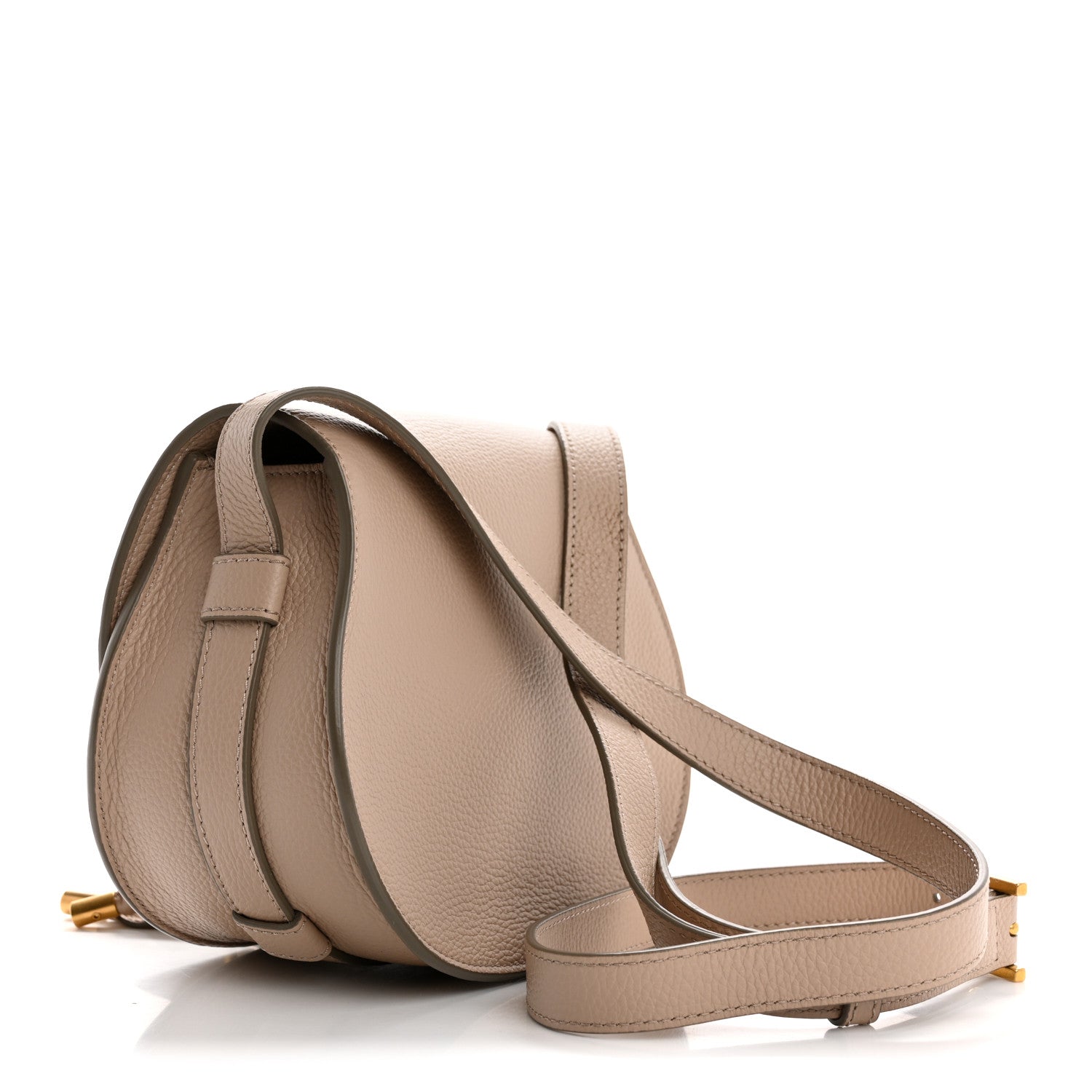 Calfskin Mini Marcie Round Crossbody Bag Blush Nude