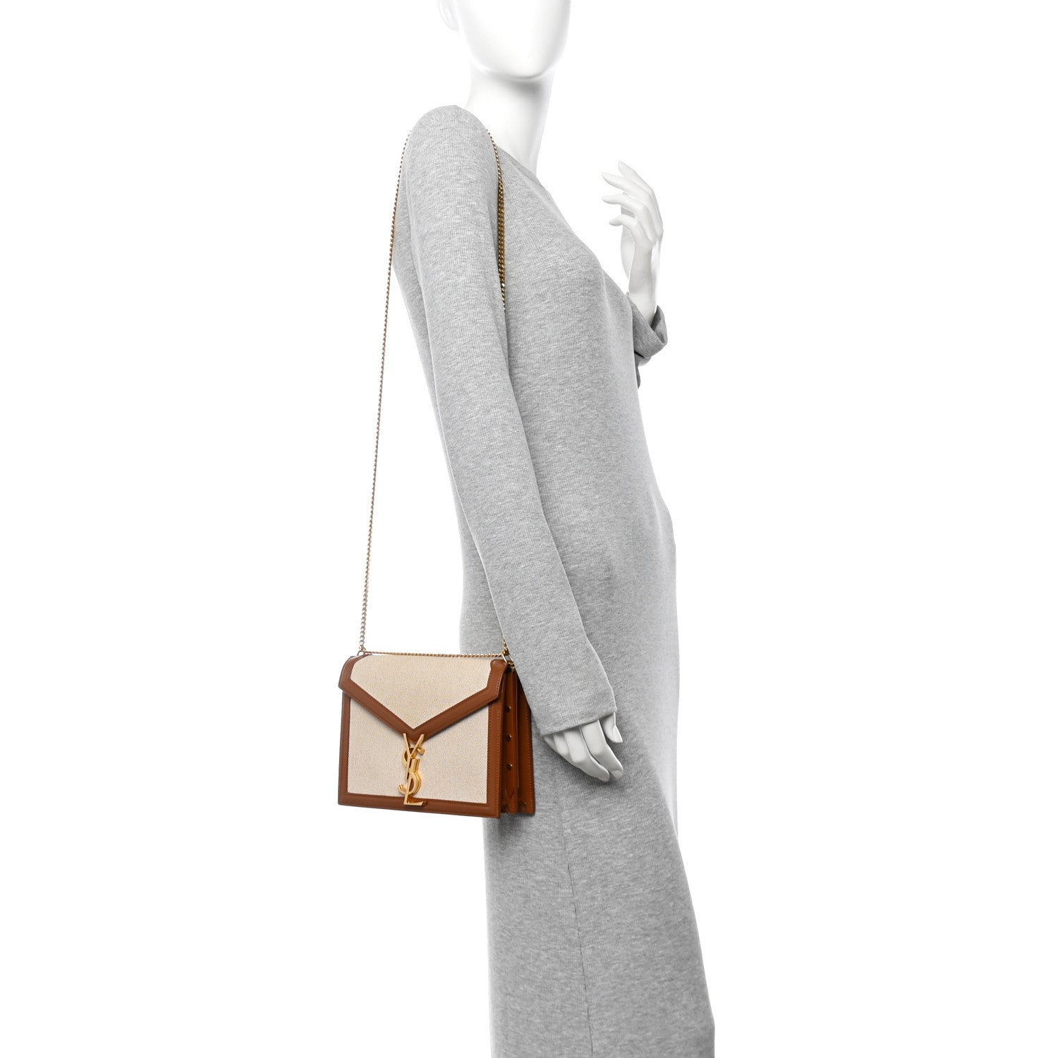 Canvas Calfskin Classic Monogram Cassandra Tan Natural