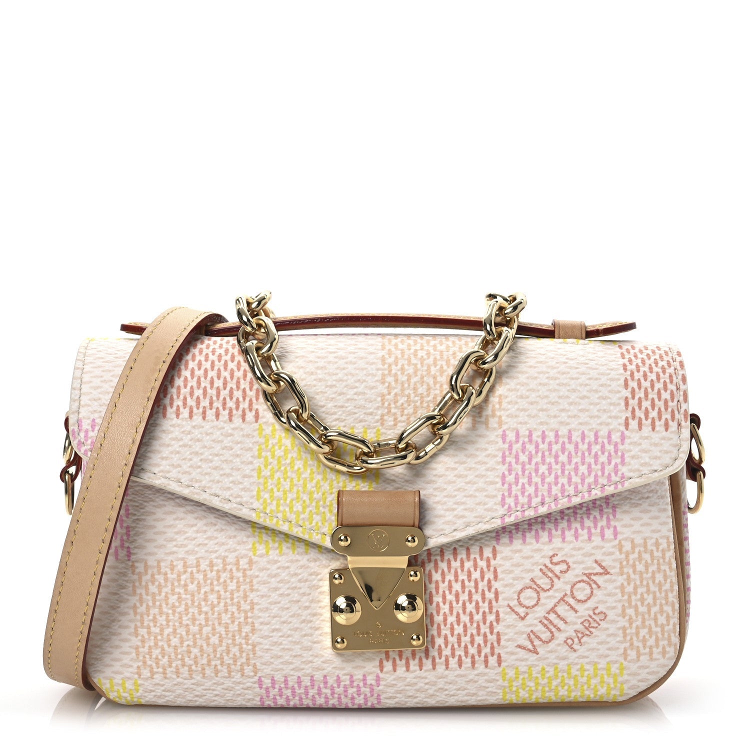 Damier Giant Pochette Metis East West Peach