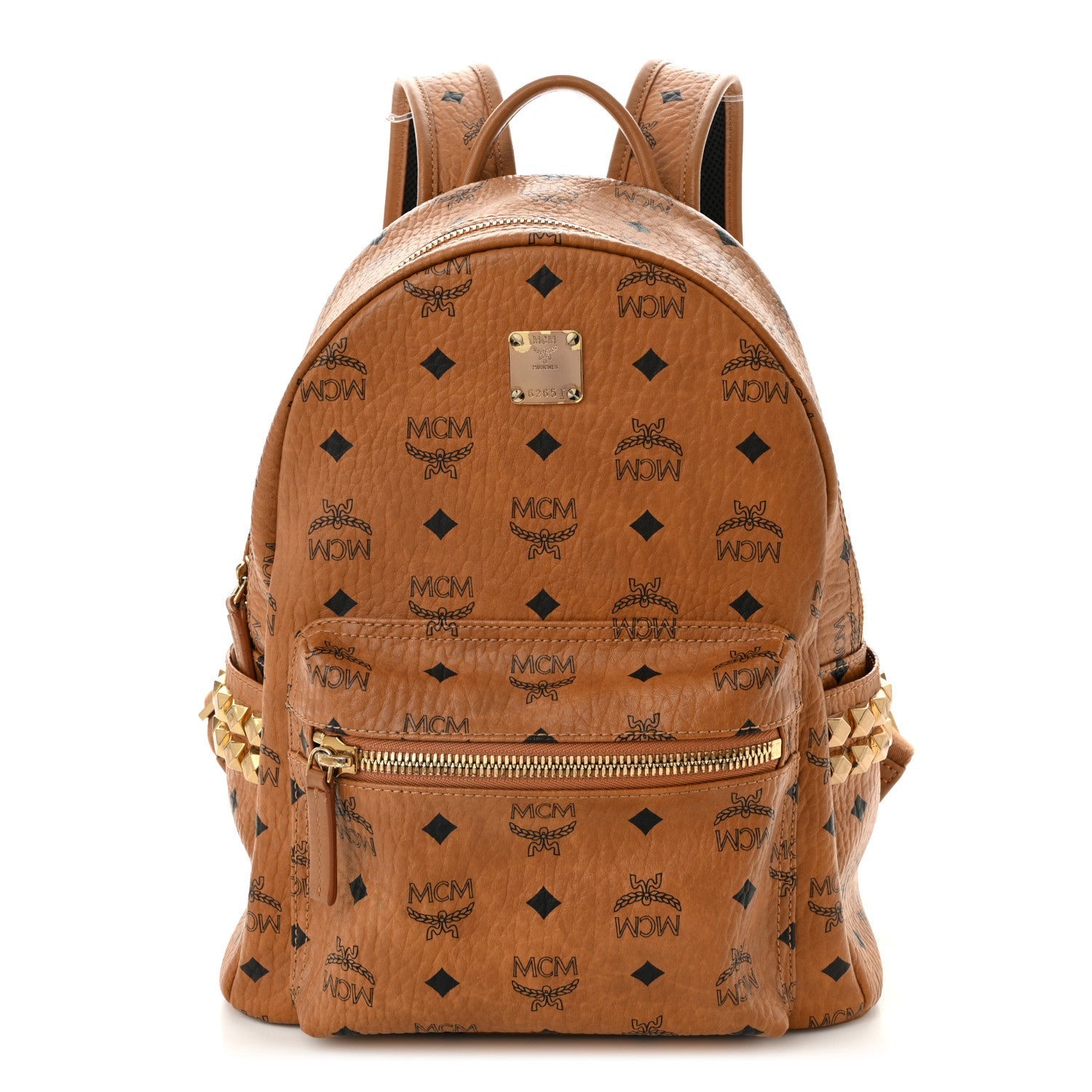 Visetos Small Side Stud Stark Backpack Cognac