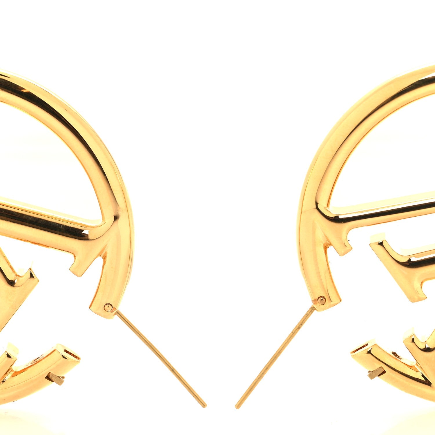 Metal Louise Hoop Earrings Gold