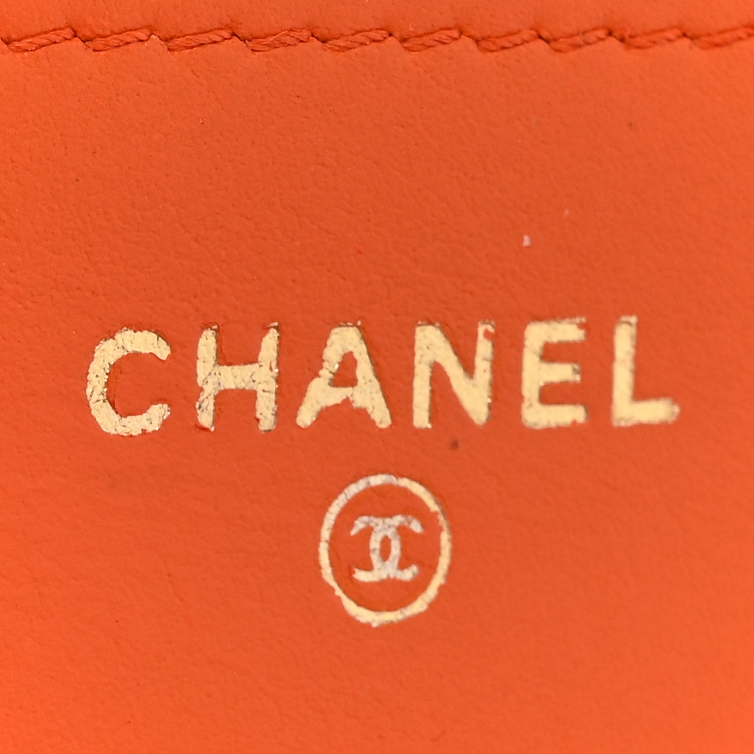 Snakeskin Wallet On Chain WOC Orange