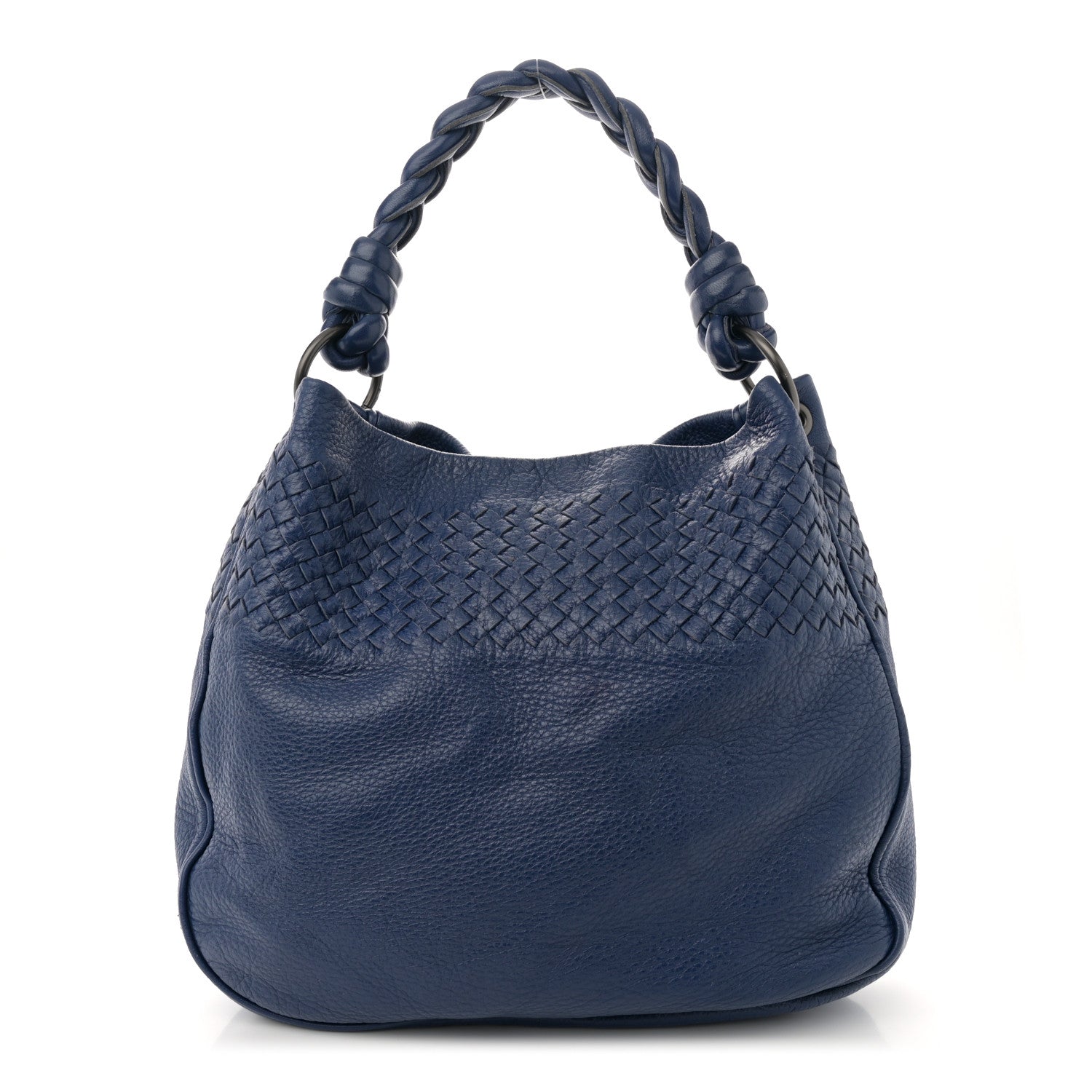 Cervo Intrecciato Shoulder Bag Blue