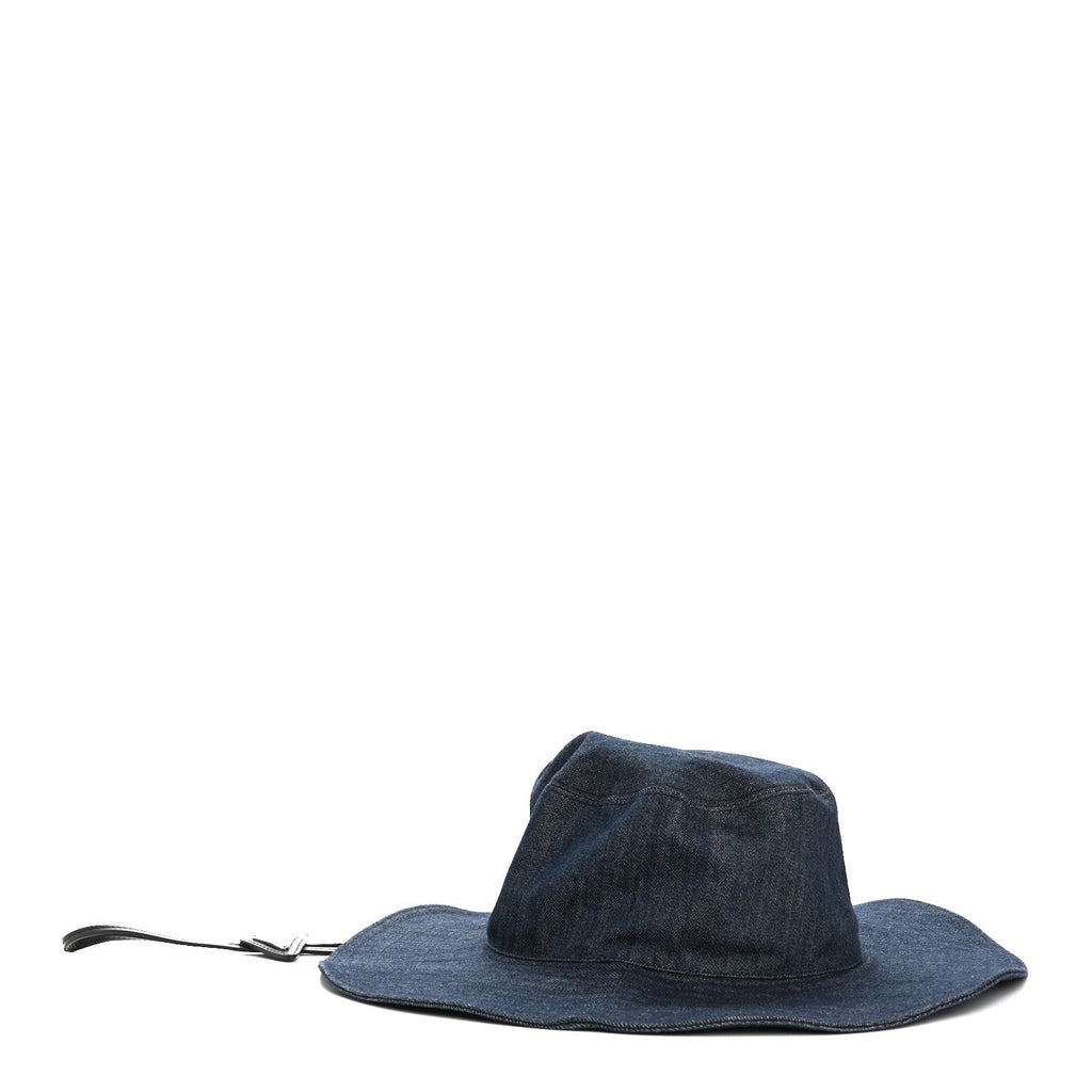 Denim Triangle Wide Brim Drill Hat M Blue