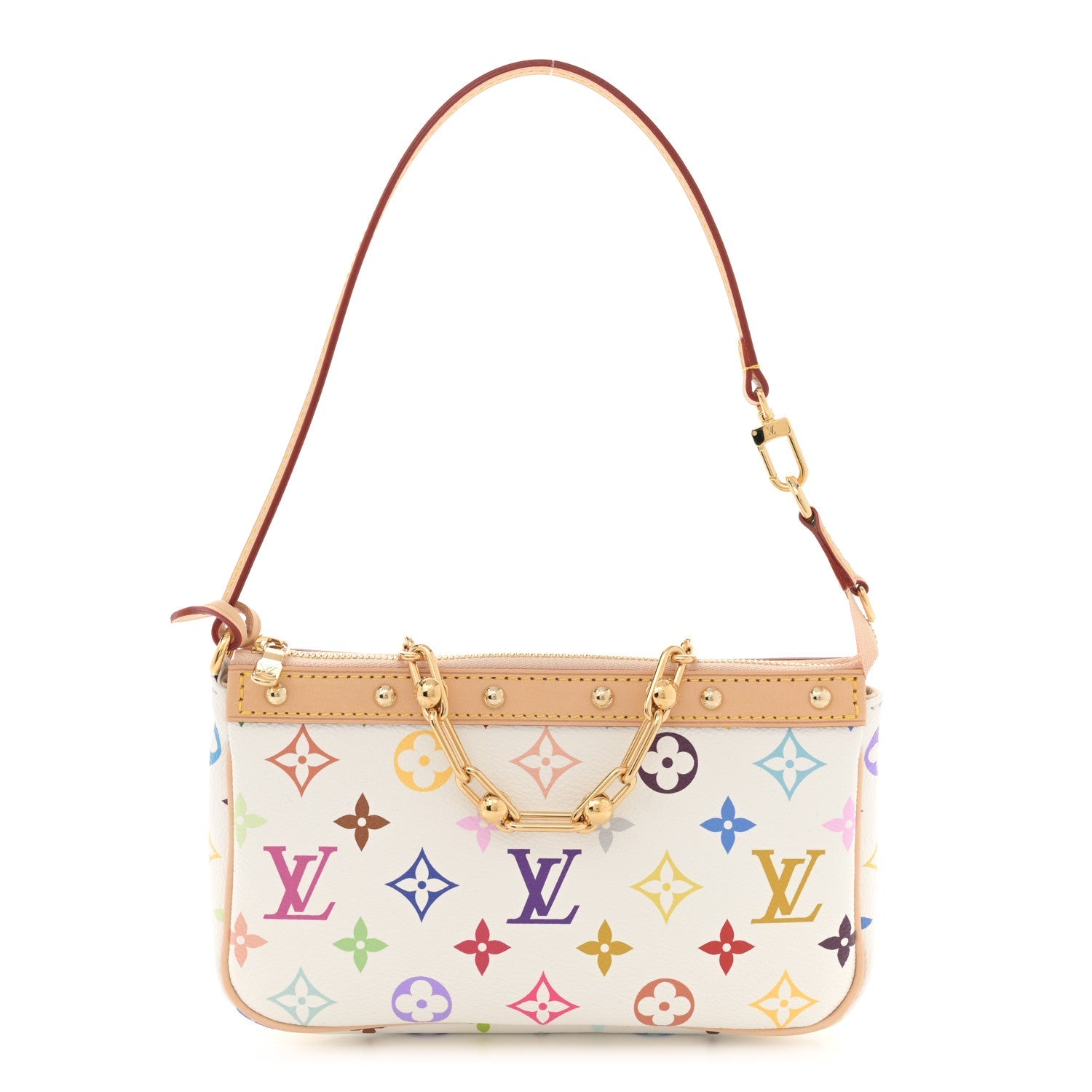 LV X TM Monogram Multicolor Pochette Accessories White