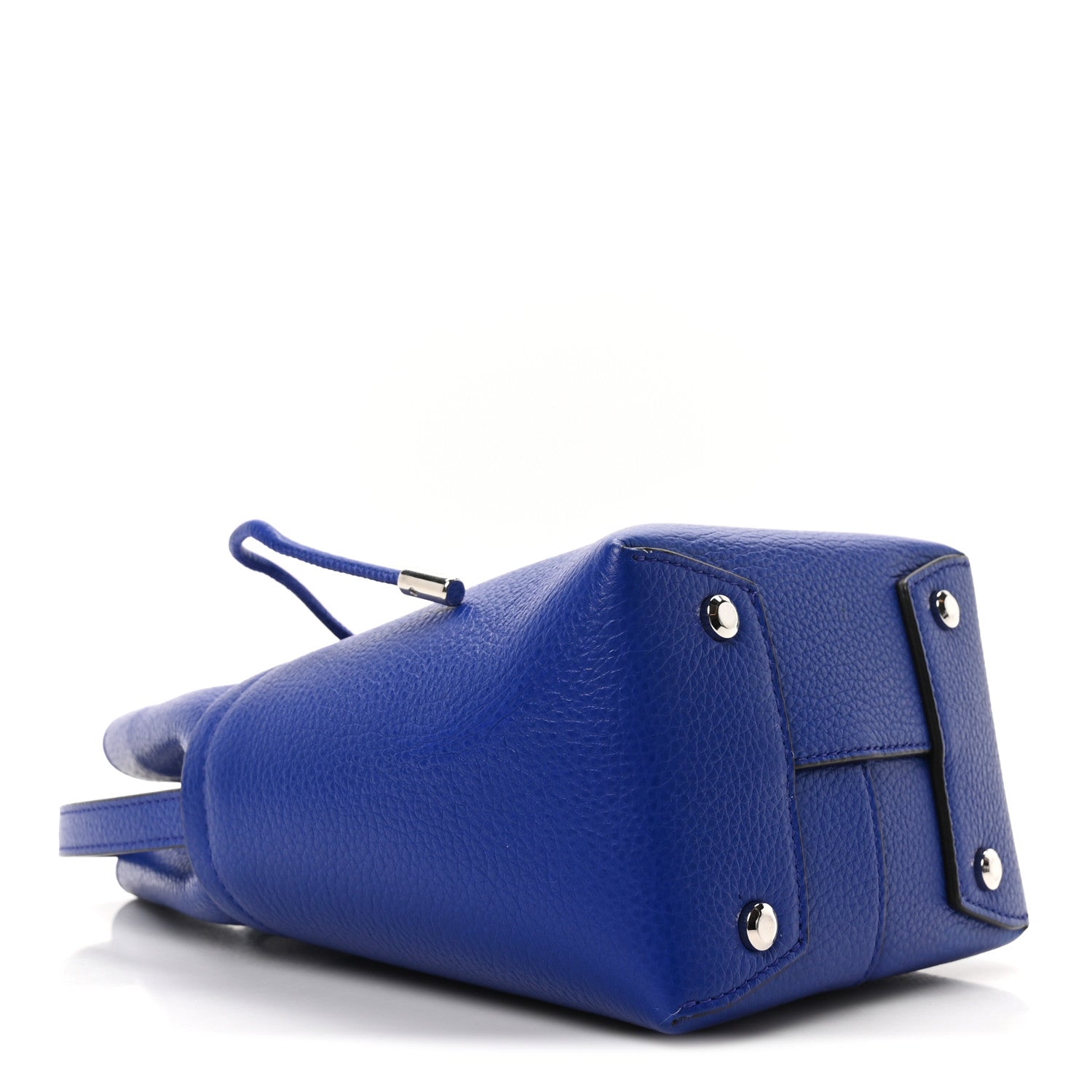 Grained Calfskin Mini Gancino Bucket Bag Bluette