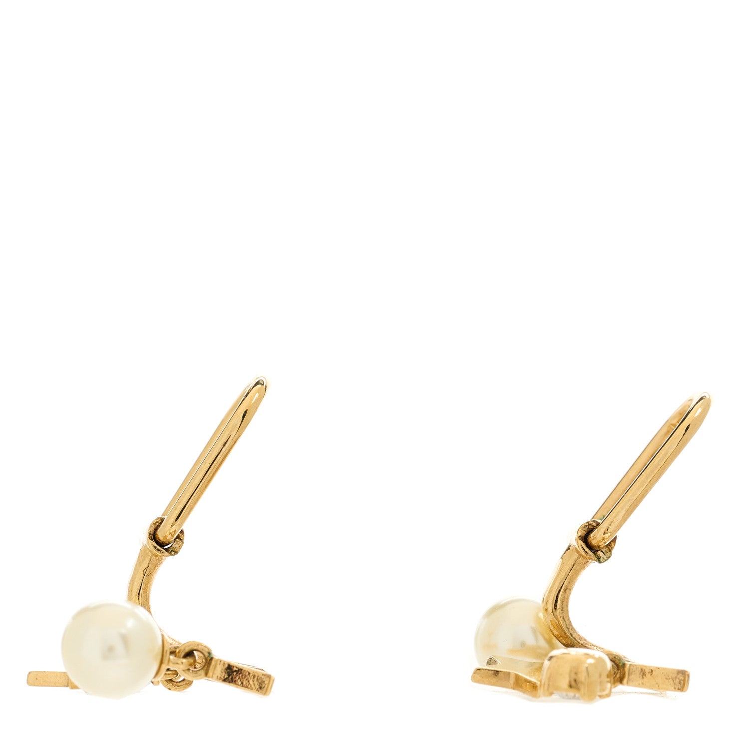 Pearl Crystal Dio(r)evolution Star Clip On Earrings Gold