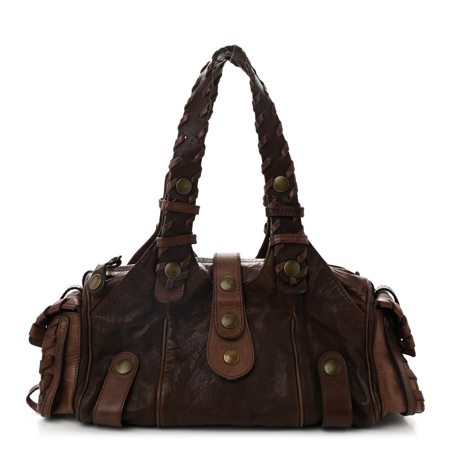 Calfskin Silverado Shoulder Bag Chocolate