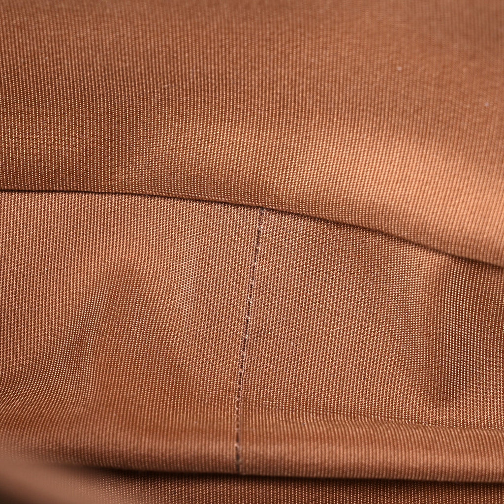 Calfskin Quilted XXL Travel Flap Bag Camel