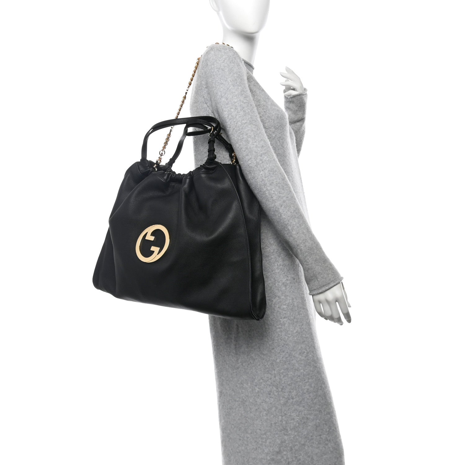 Calfskin Large Blondie Tote  Black