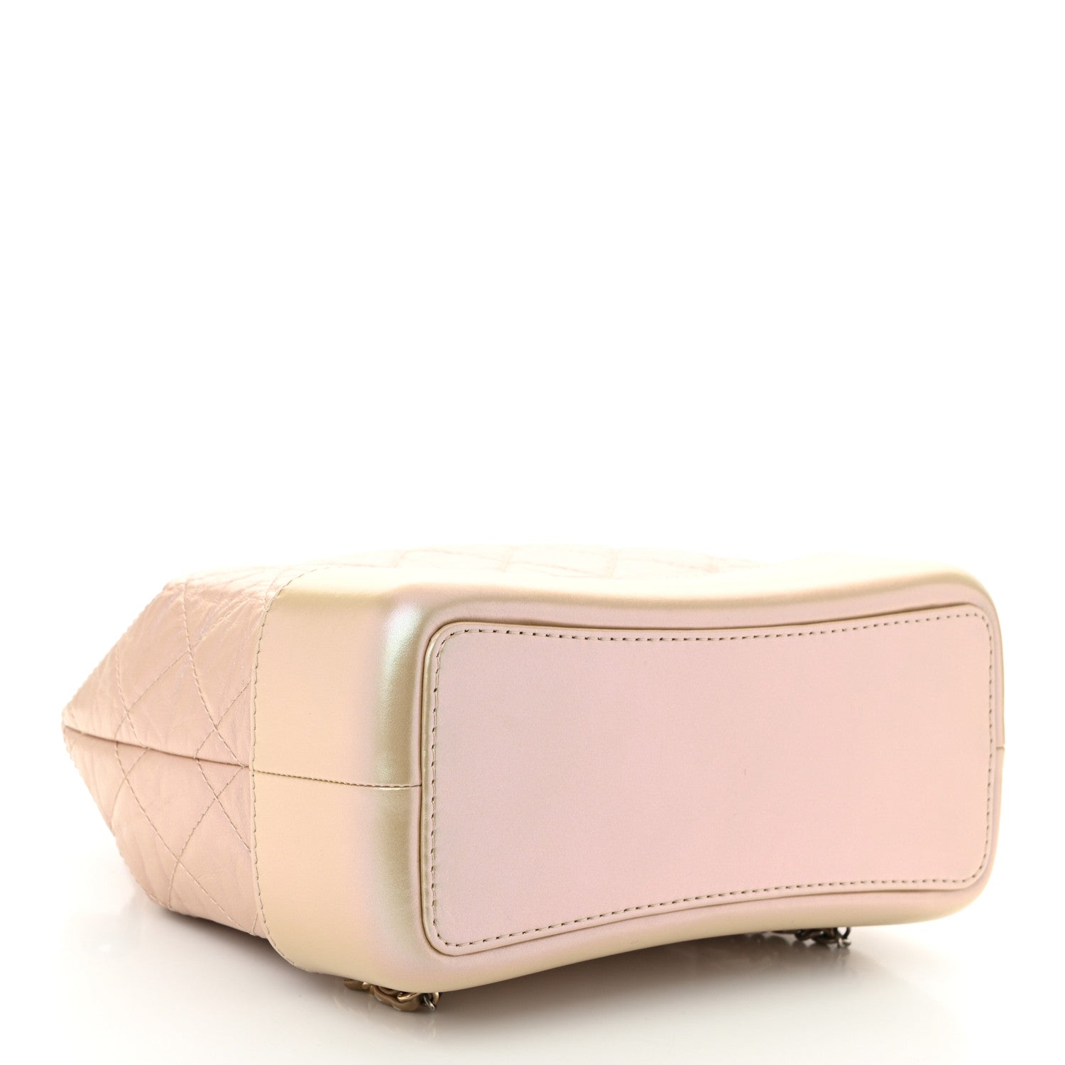 Iridescent Lambskin Calfskin Small Quilted Gabrielle Backpack Light Pink