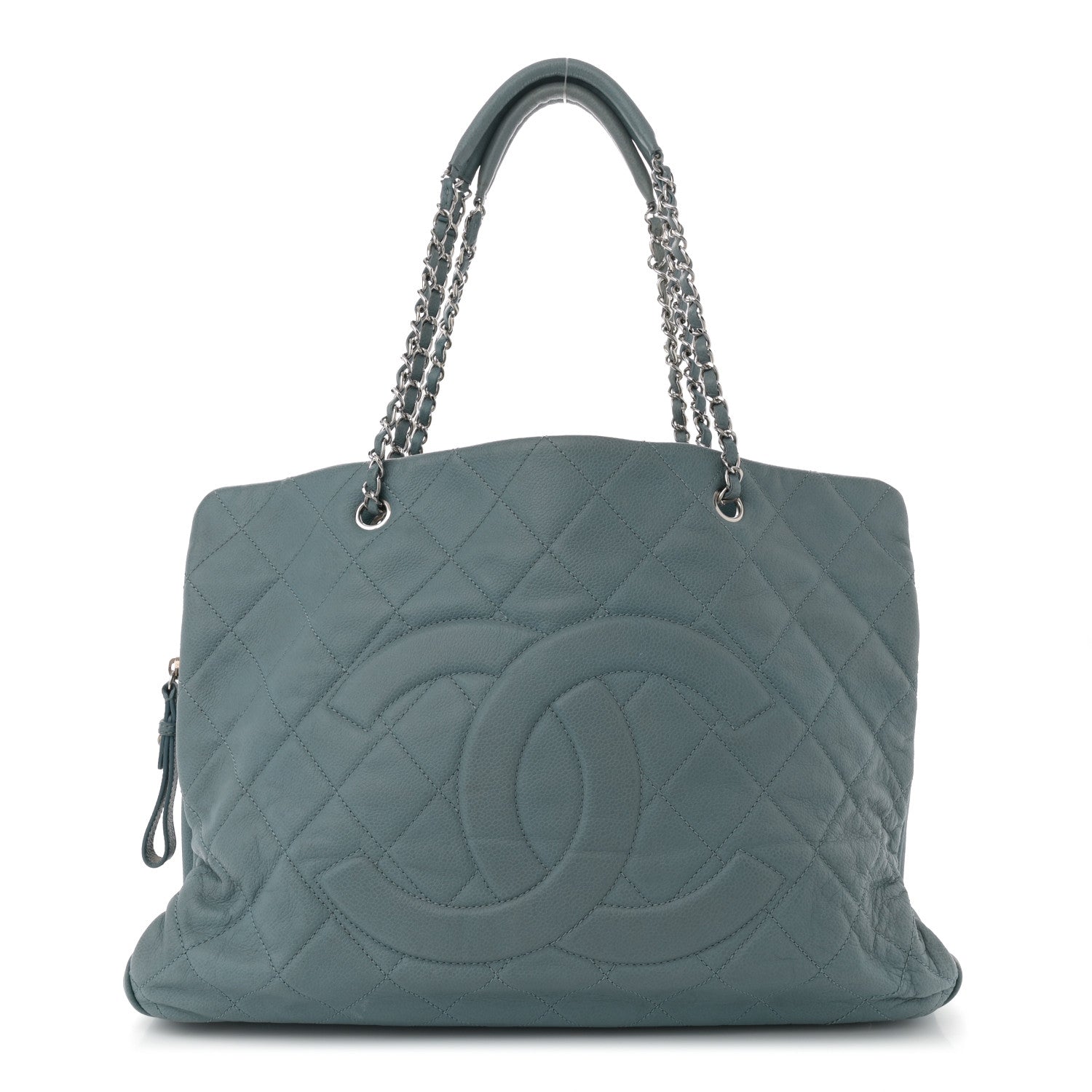 Caviar Quilted Timeless CC Tote Blue