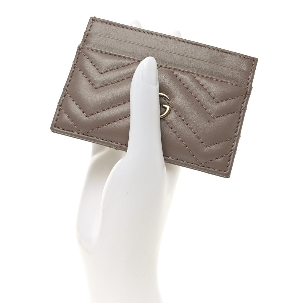 Calfskin Matelasse GG Marmont  Holder Porcelain Rose