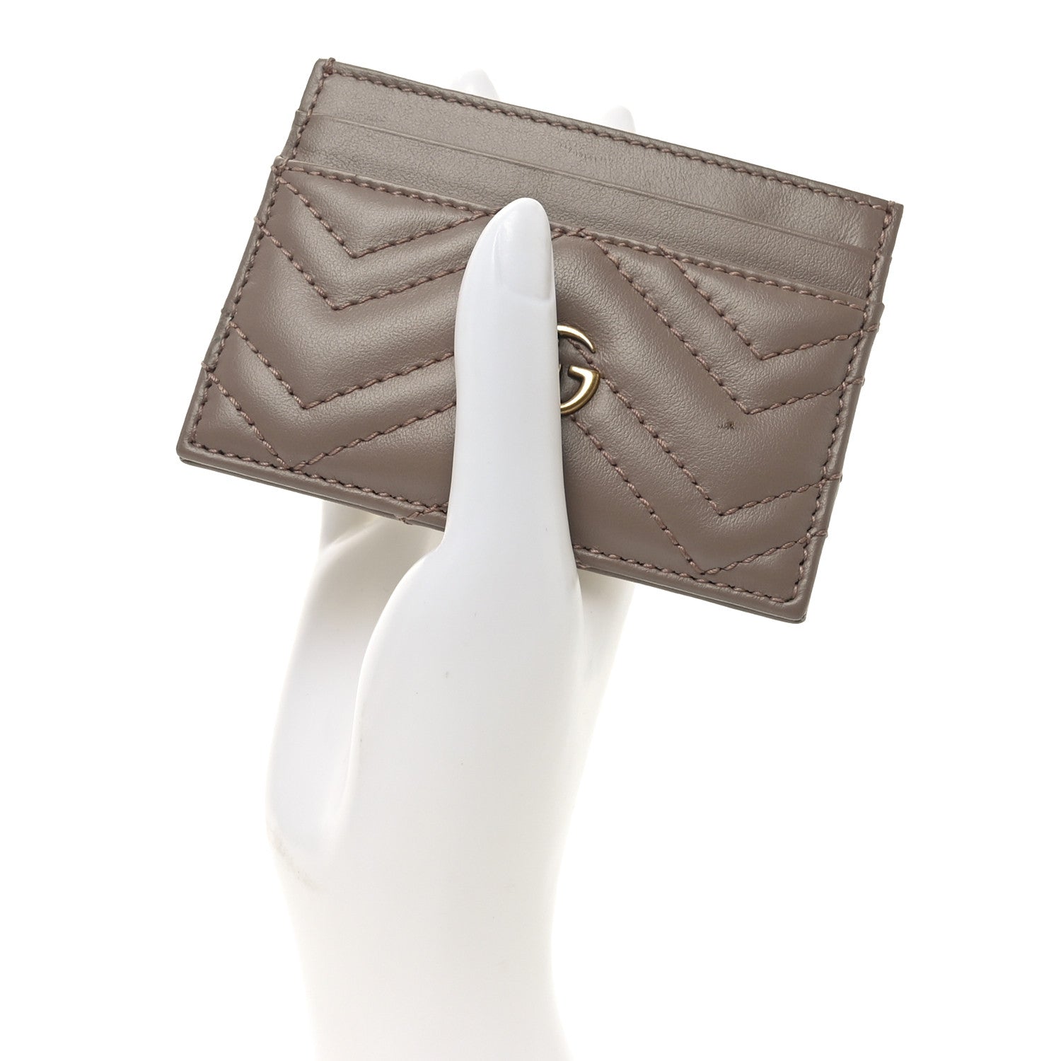 Calfskin Matelasse GG Marmont  Holder Porcelain Rose