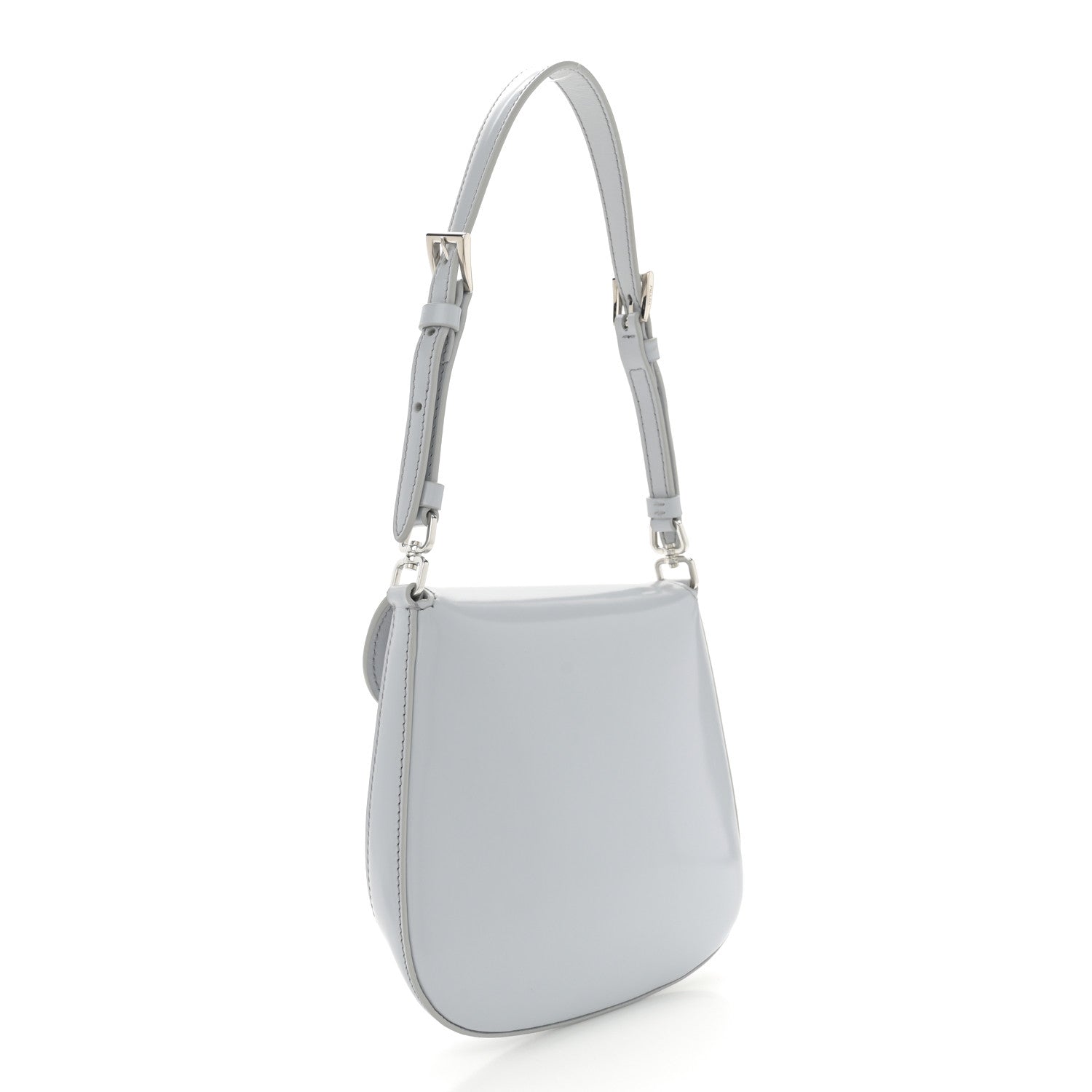 Spazzolato Mini Cleo Flap Adjustable Strap Shoulder Bag Fiordaliso